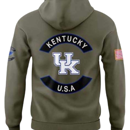 2025 Kentucky Wildcats Military Appreciation Hoodie 2