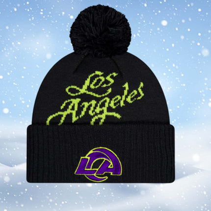 2025 Rivalries Pom Knit Hat1