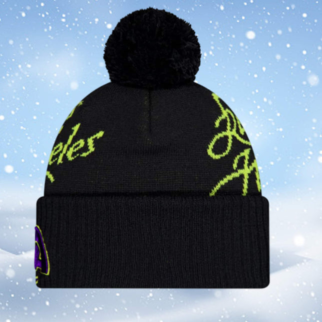 2025 Rivalries Pom Knit Hat2