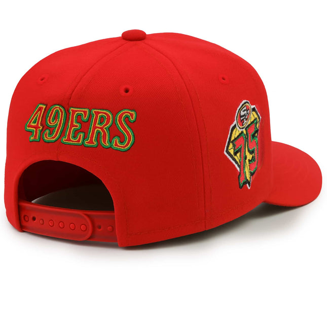 2025 San Francisco 49ers SF Black Scarlet Gold 75th Anniversary Hat1
