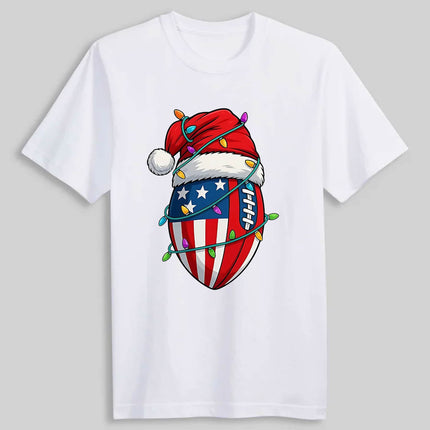 American Flag Football 2025 Christmas Shirt