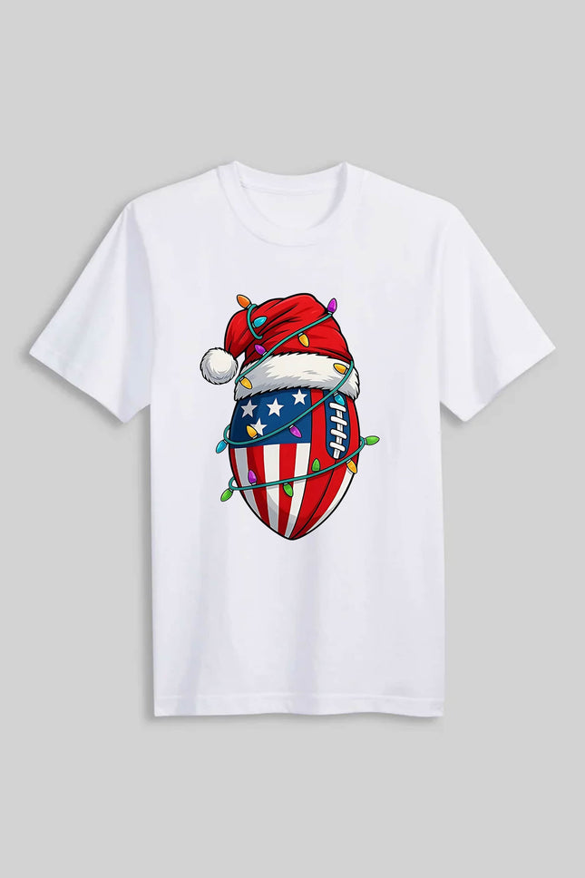 American Flag Football 2025 Christmas Shirt