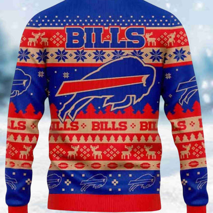 Buffalo Bills Holiday Ugly Christmas 2025 Sweater2