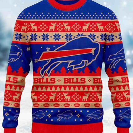 Buffalo Bills Holiday Ugly Christmas 2025 Sweater1