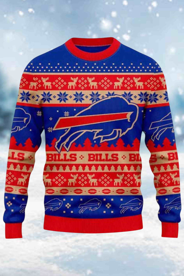 Buffalo Bills Holiday Ugly Christmas 2025 Sweater1