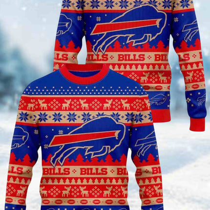 Buffalo Bills Holiday Ugly Christmas 2025 Sweater