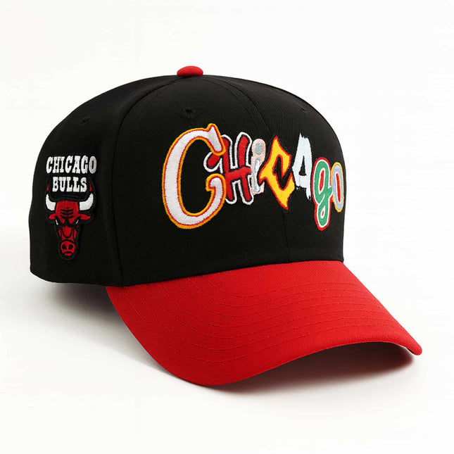 Chicago Bulls Graffiti 2 Tone Jet Black Scarlet Hat