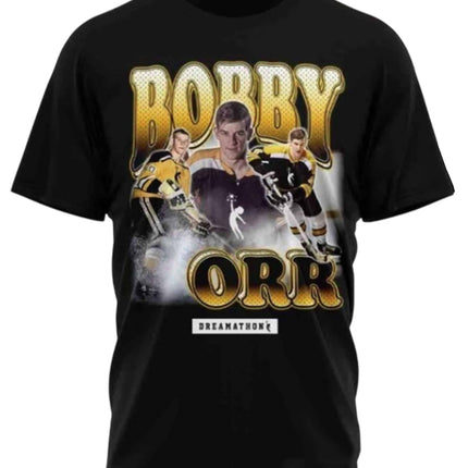 Christian Gonzalez wearing Bobby Orr Boston Bruins Shirt2