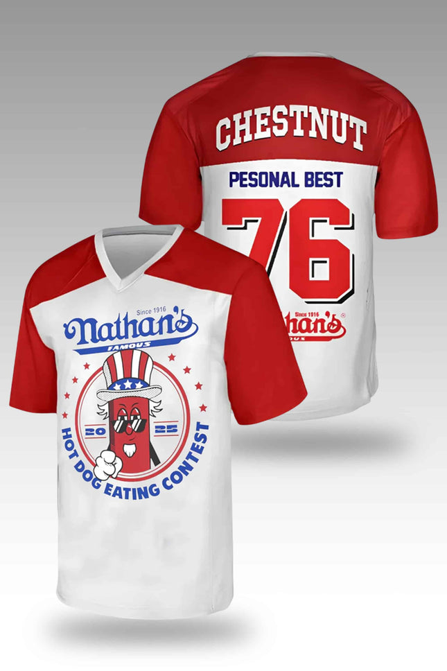 Joey Chestnut 17th Nathan Famous Hot Dog Jersey 2025