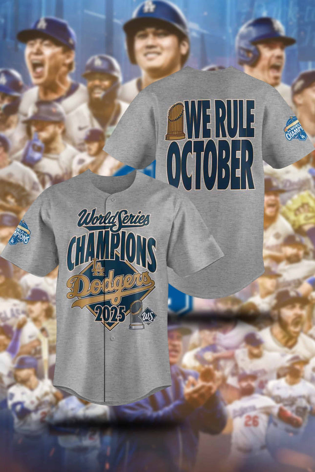 Los Angeles Dodgers World Series We Rule October Jersey