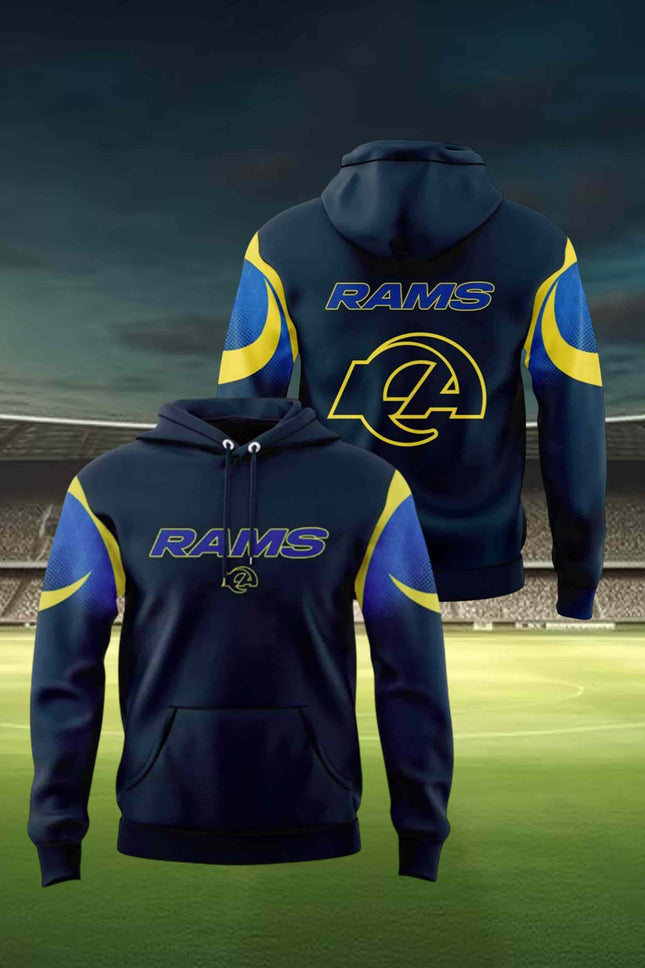 Los Angeles Rams 2025 New Rivalries Midnight Mode Hoodie