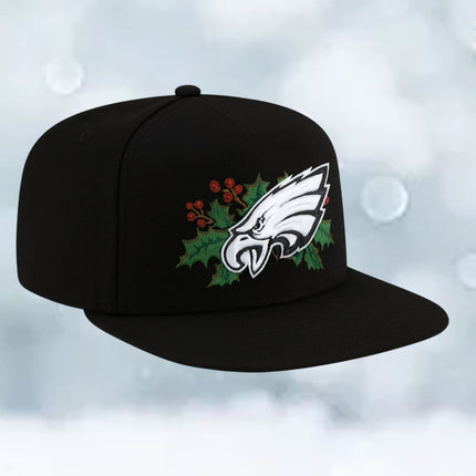Philadelphia Eagles Holly Christmas 2025 Hat1