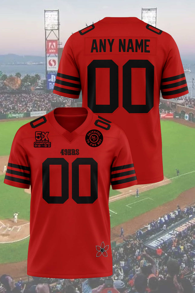 San Francisco 2025 X Stranger Things E5 Football Jersey1