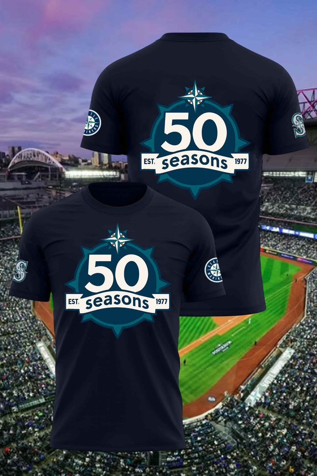 Seattle Mariners 50 Seasons Merch 2026 Shirt