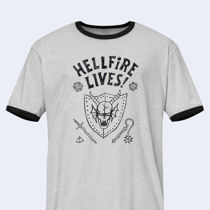 Stranger Things 5 Hellfire Lives Ringer Shirt