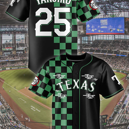 Texas Rangers Demon Slayer Tanjiro Jersey Giveaway 2025