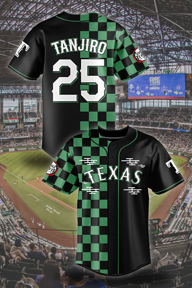 Texas Rangers Demon Slayer Tanjiro Jersey Giveaway 2025